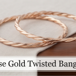 Rose Gold Twisted Bangles