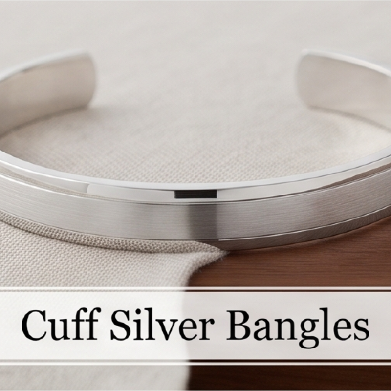 Cuff Silver Bangles
