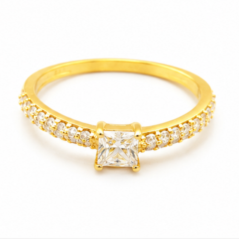 GPS WHITE STONE RING