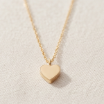 Gold heart pendant neck chain